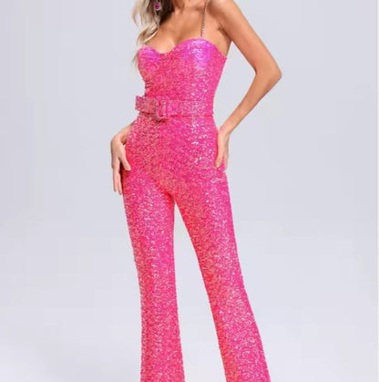 Lola Loka , Sequin Jumpsuit Sleeveless